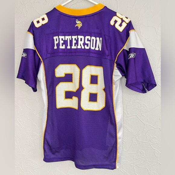 Reebok Minnesota Vikings #28 Adrian Peterson Jersey Youth Large NFL Boys CLEAN - Picture 2 of 5
